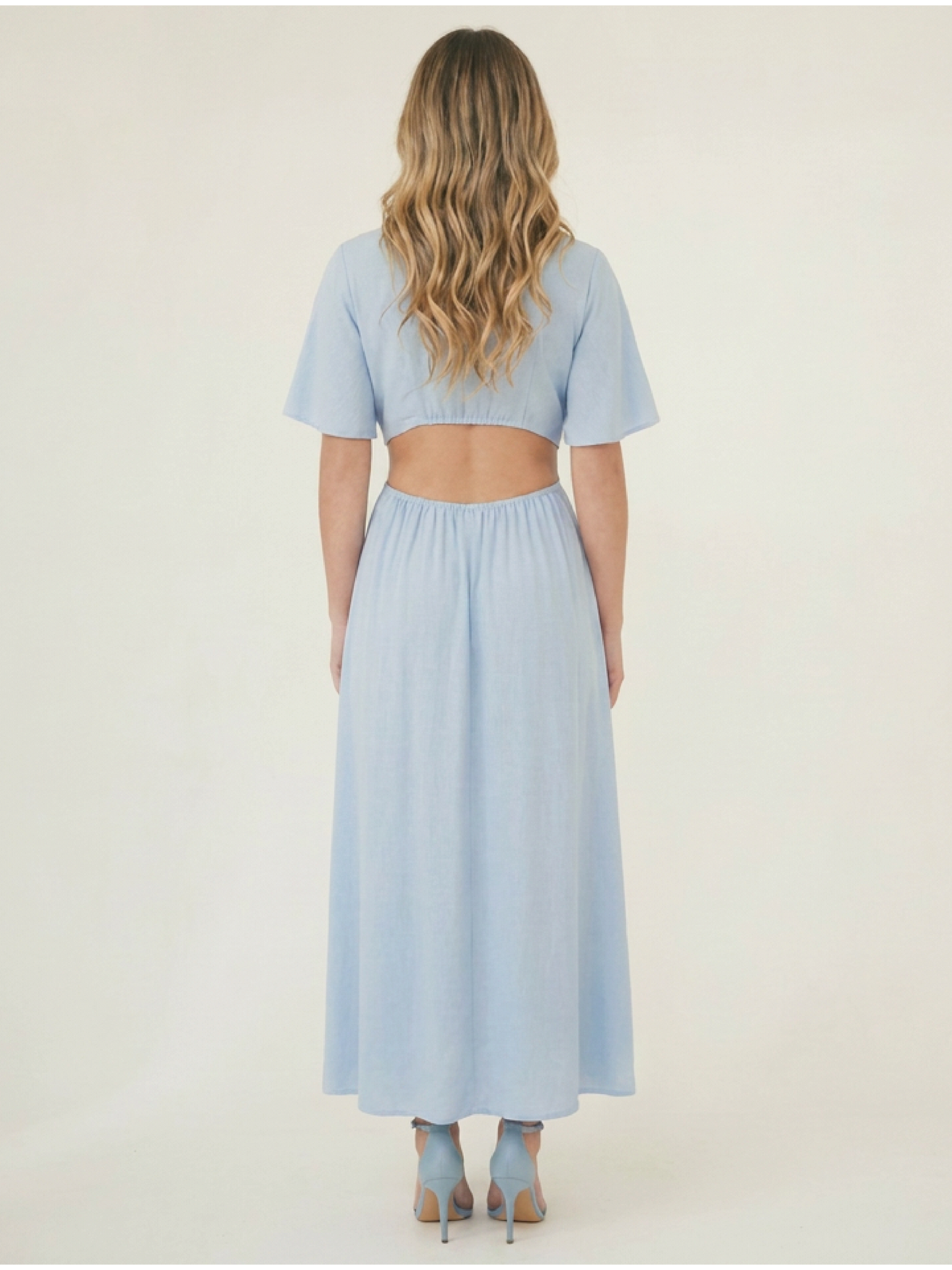 Vestido Largo Luciana Baby Blue