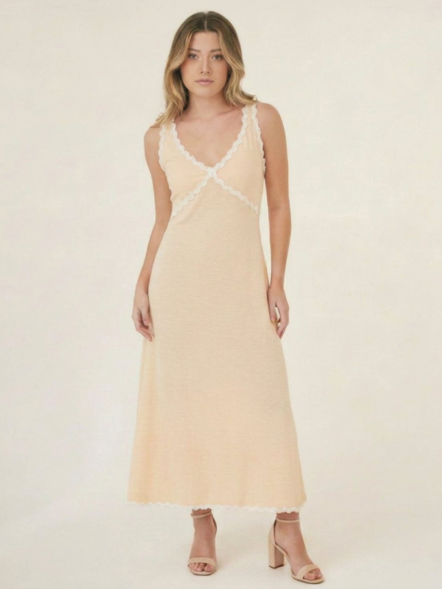 Vestido Largo Mantra Vainilla