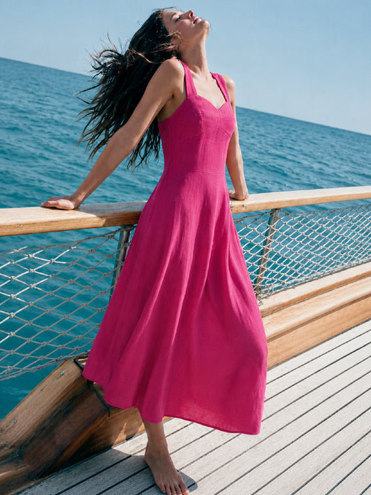 Vestido Largo Verdi Magenta