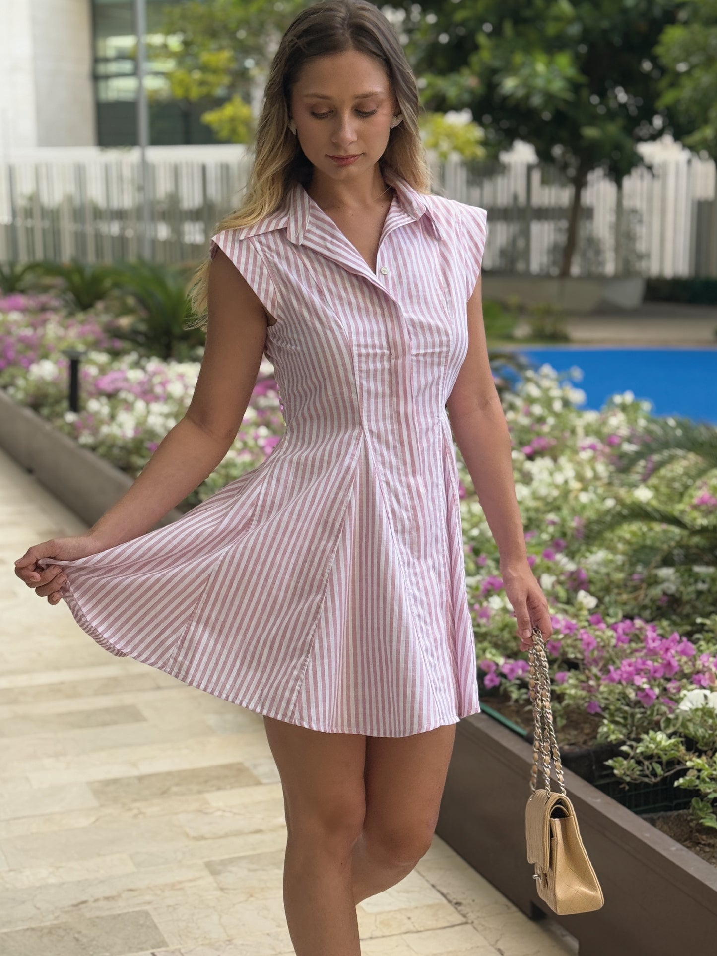 Vestido Corto Cecily Rosa