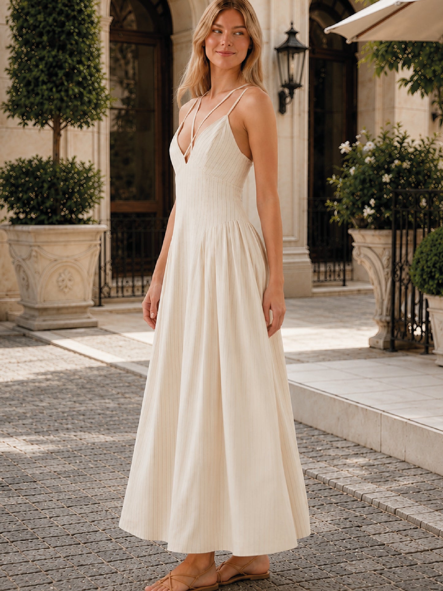 Vestido Largo Ikia Natural