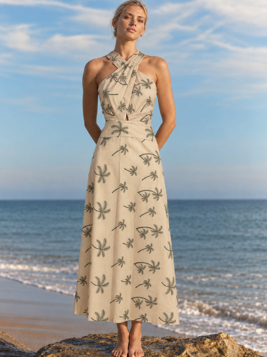 Vestido largo Nubella Sand