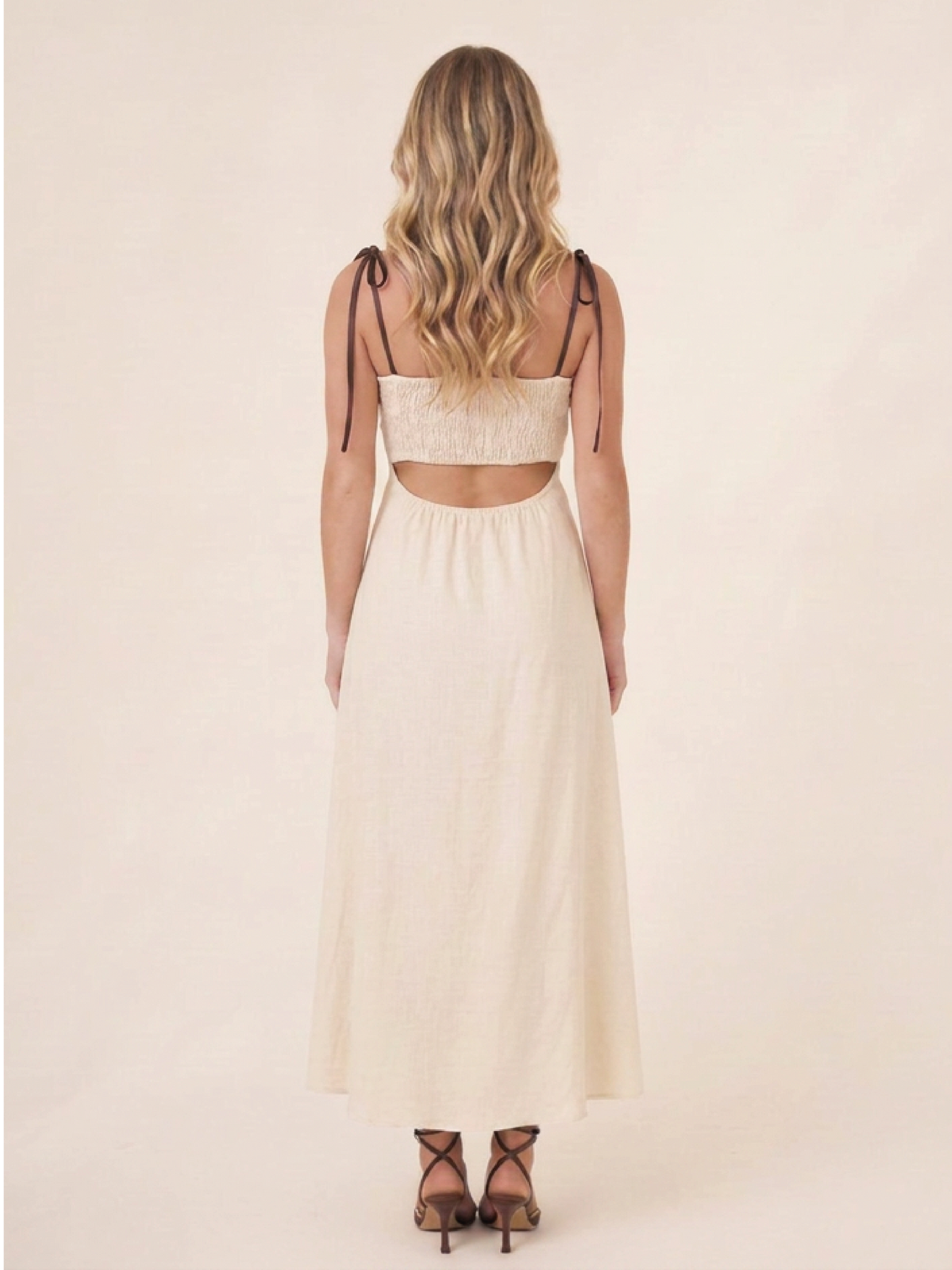 Vestido Largo Oval Sand
