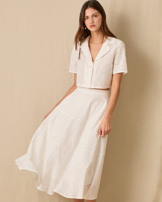 Falda Larga Eloizza Blanco