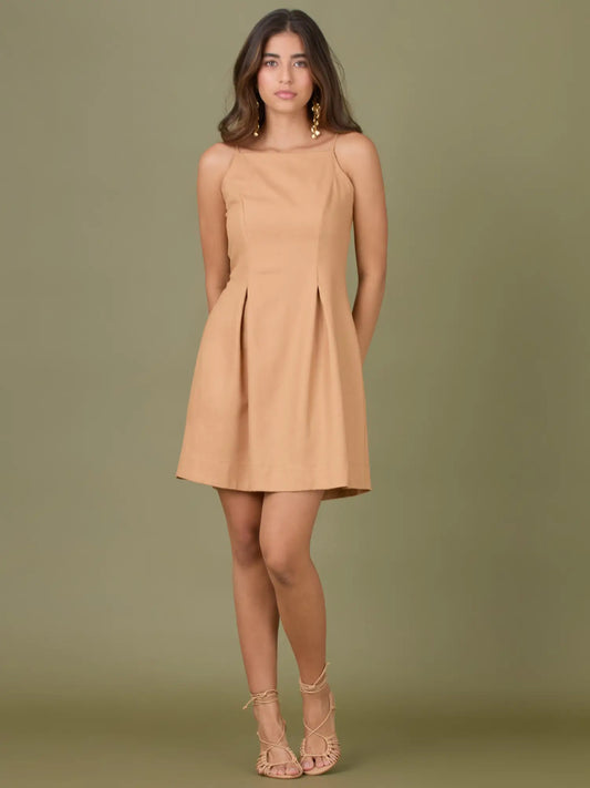 Vestido Corto Narumi Camel