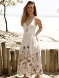 Vestido Largo Albahaca Blanco