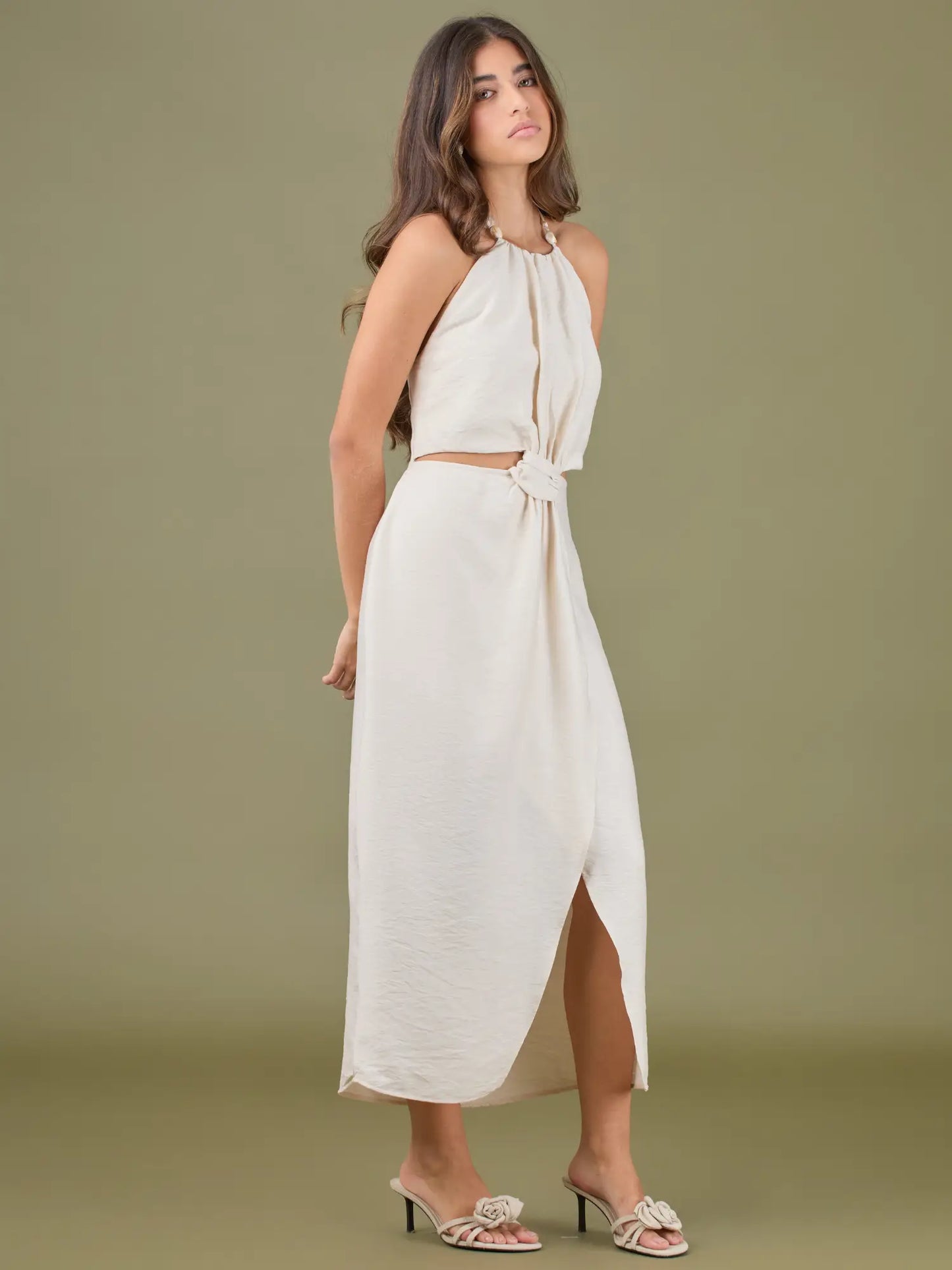 Vestido Largo Elke Ivory