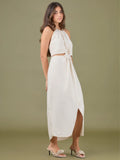 Vestido Largo Elke Ivory