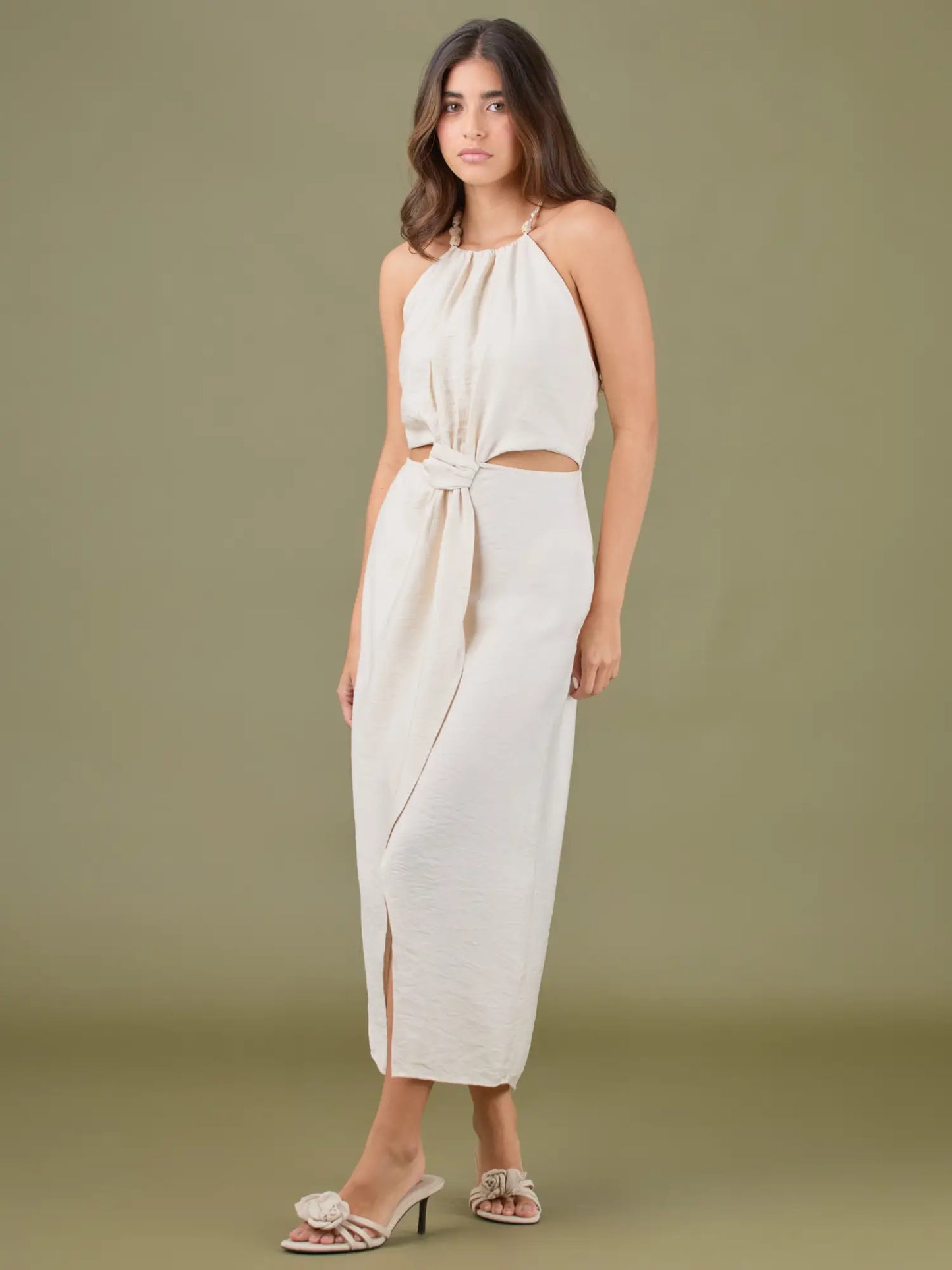 Vestido Largo Elke Ivory