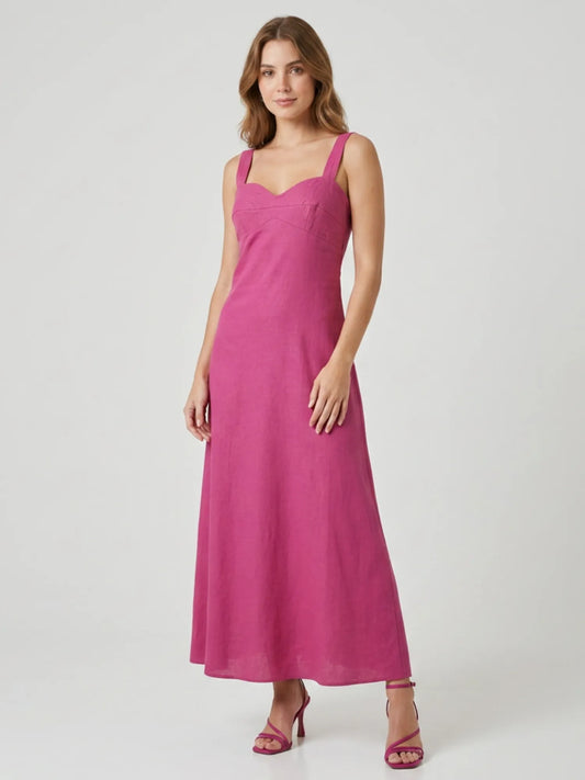 Vestido Largo Verdi Magenta
