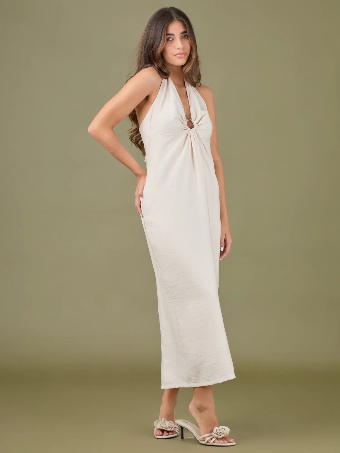 Vestido Largo Tiziana Ivory