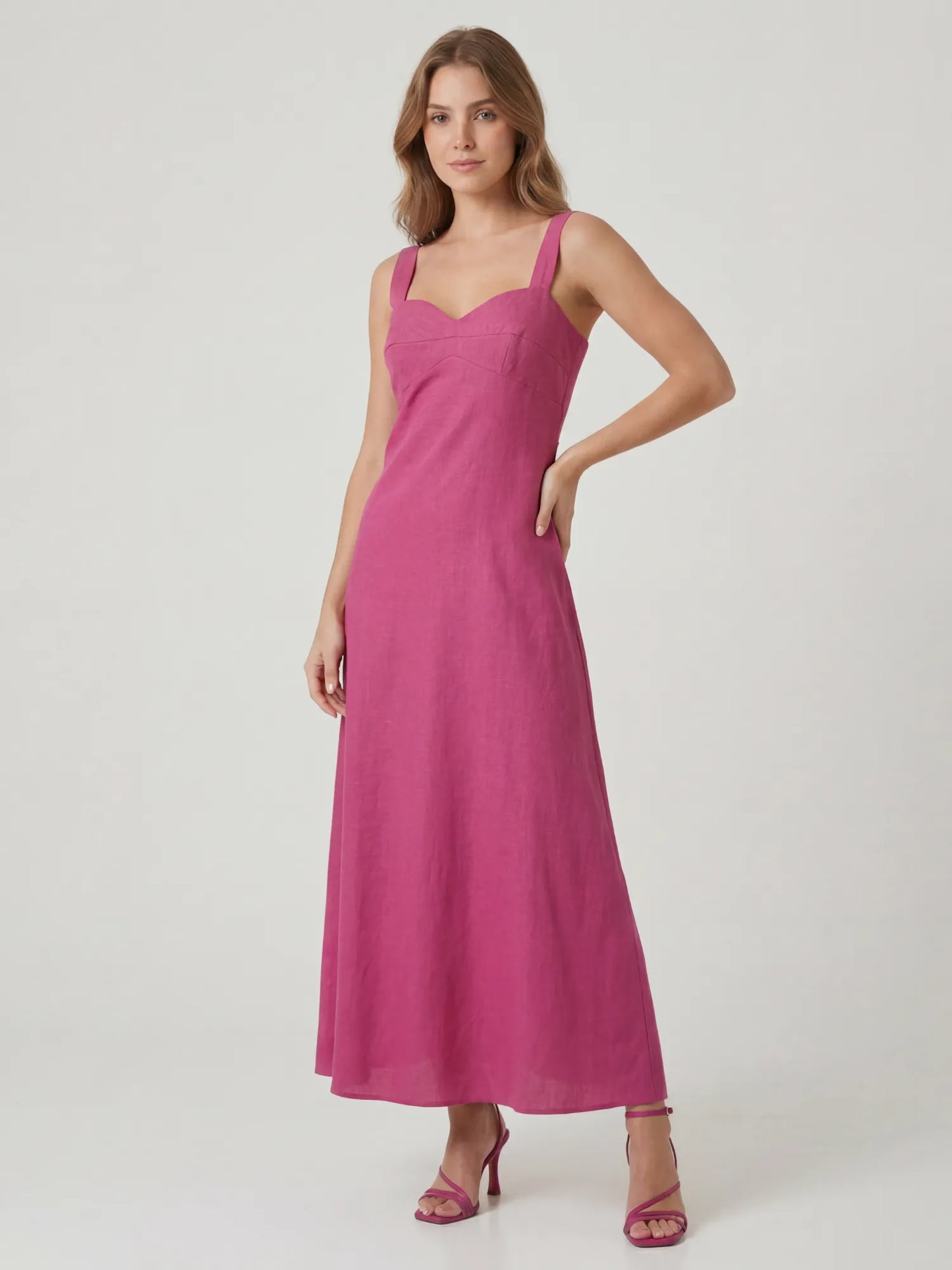 Vestido Largo Verdi Magenta