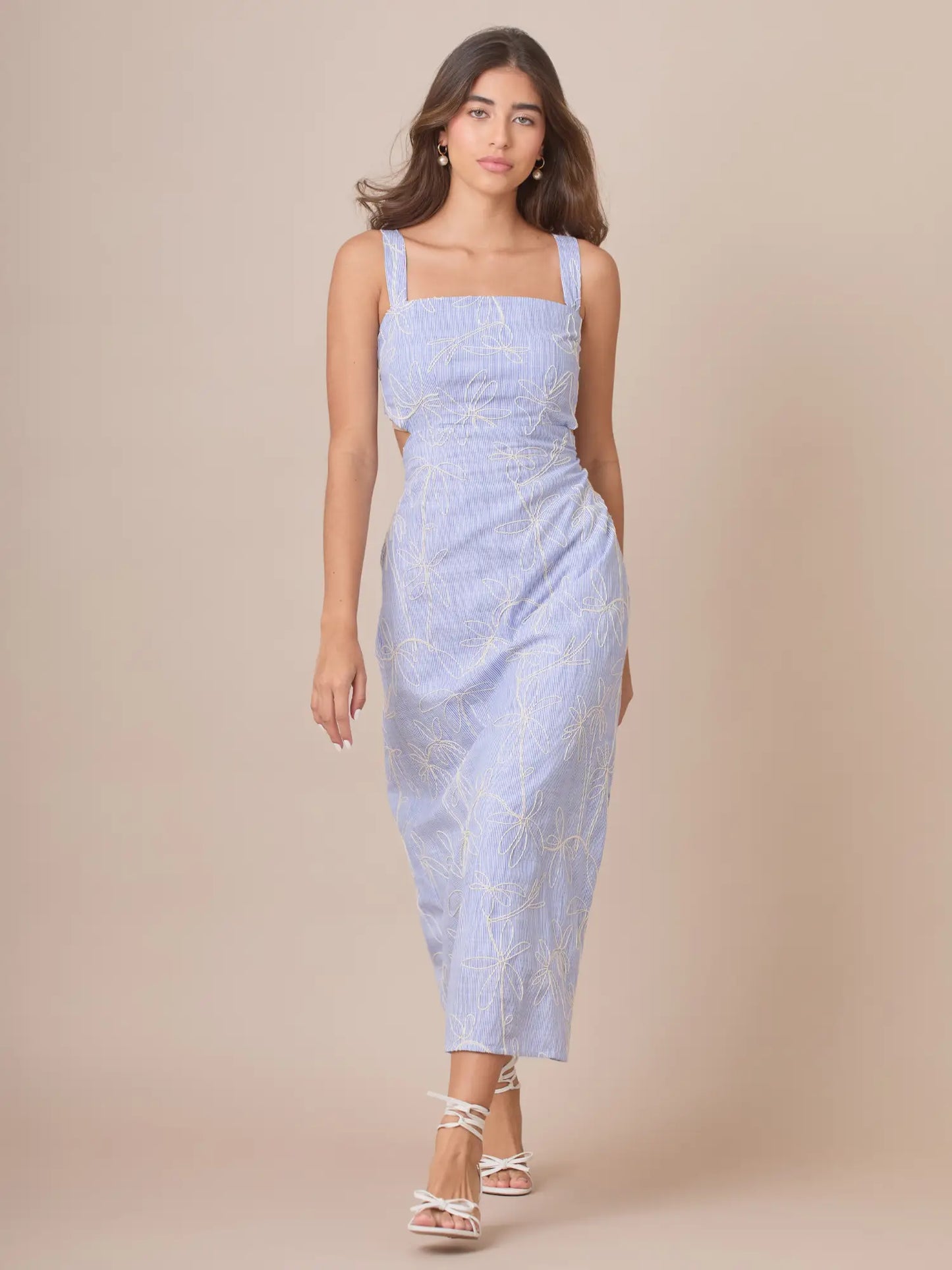 Vestido Largo Vennus Baby Blue