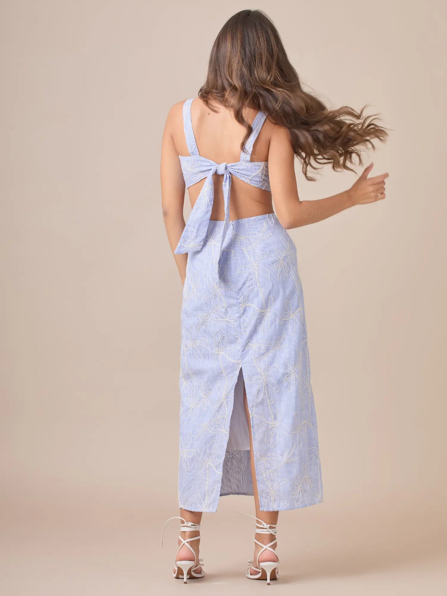 Vestido Largo Vennus Baby Blue