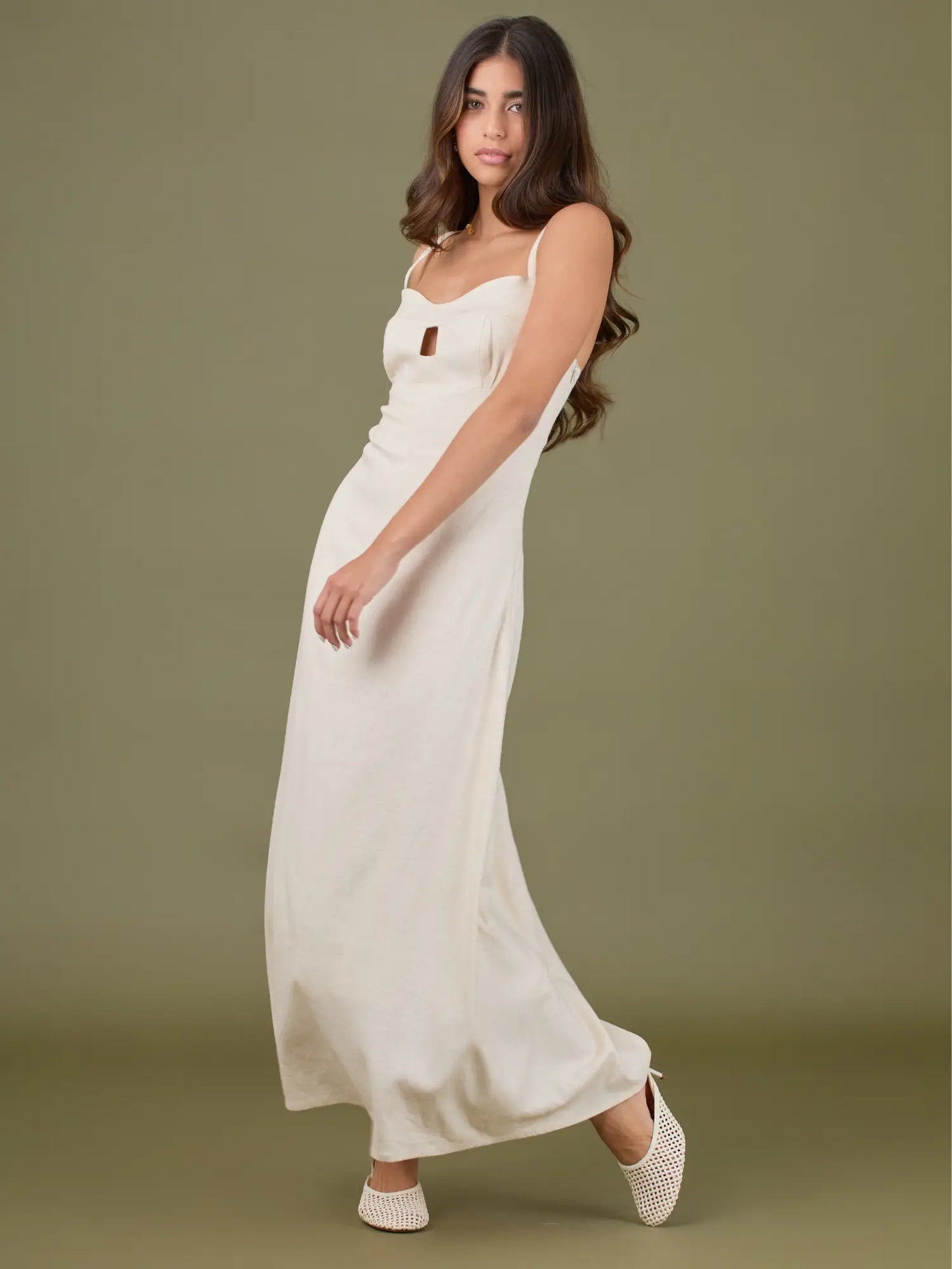 Vestido Largo Kaylin Natural