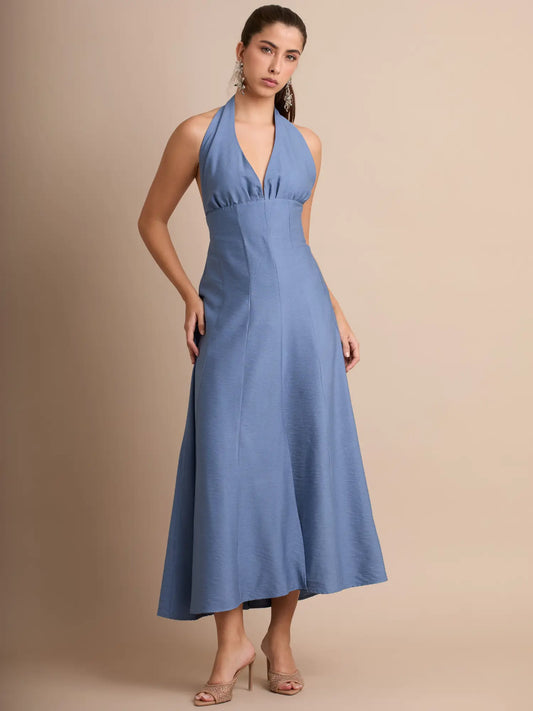 Vestido Largo Biela Azul