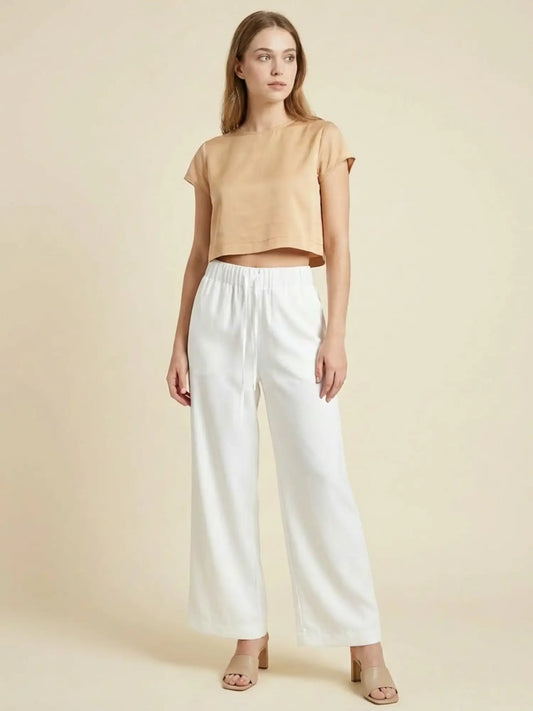 Pantalon Largo Varinia Blanco