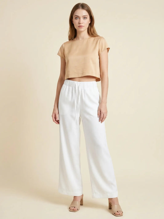 Pantalon Largo Varinia Blanco
