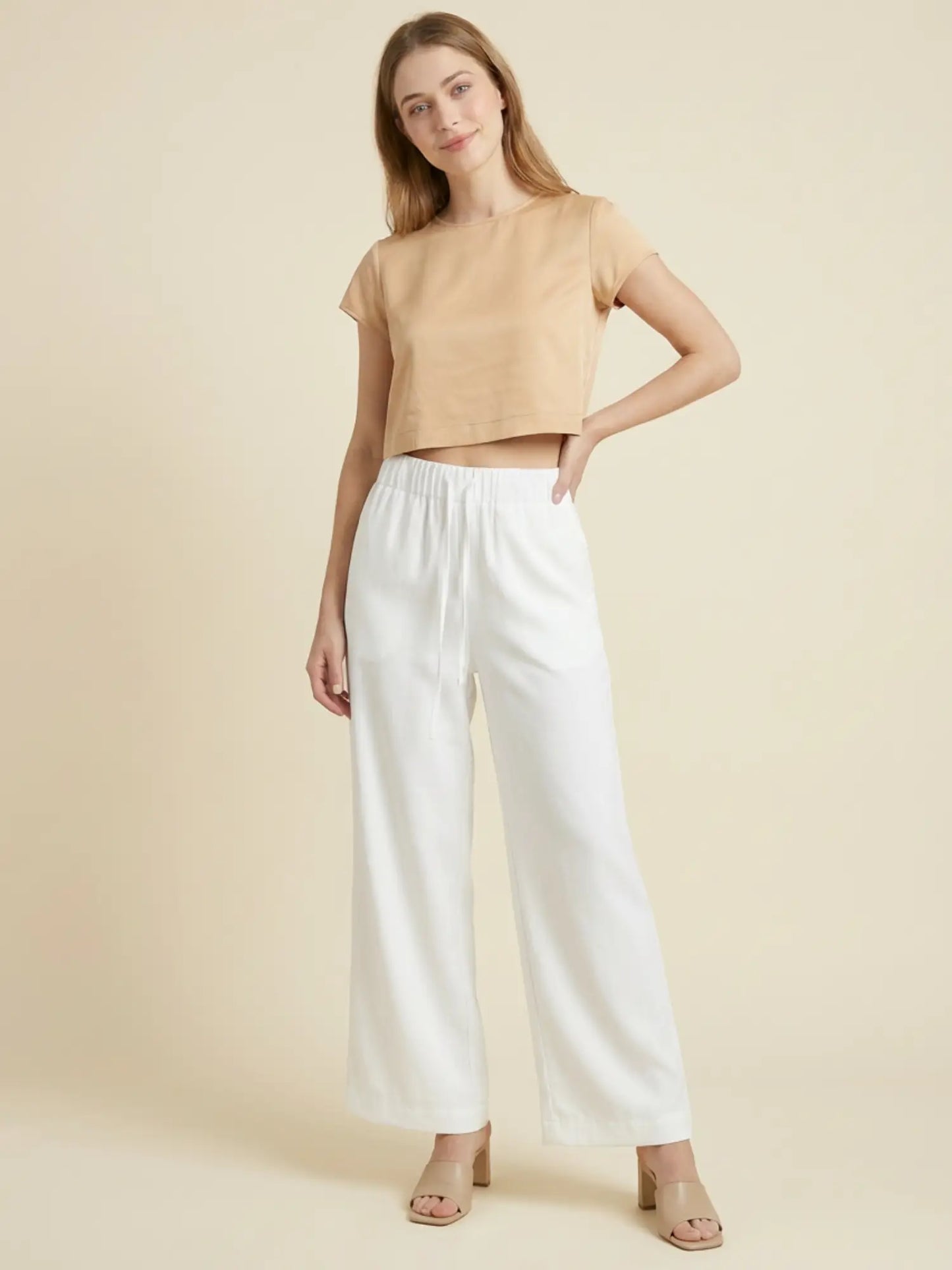 Pantalon Largo Varinia Blanco