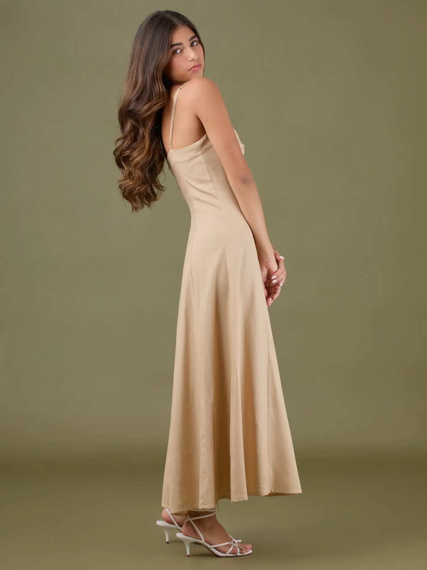 Vestido Largo Gilda Crema