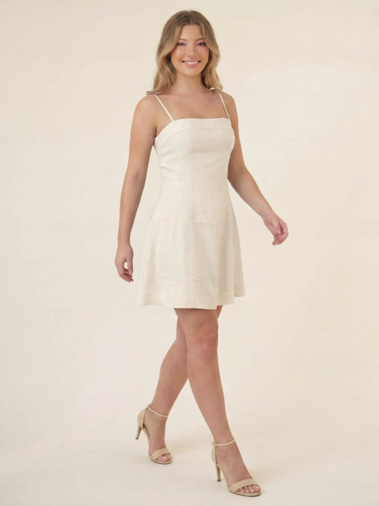 Vestido Corto Eugenia Natural