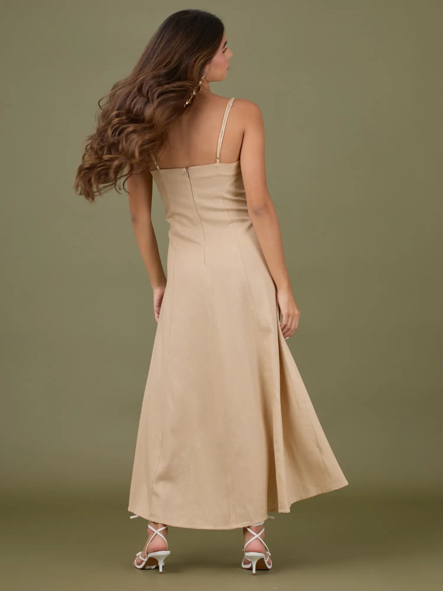 Vestido Largo Gilda Crema