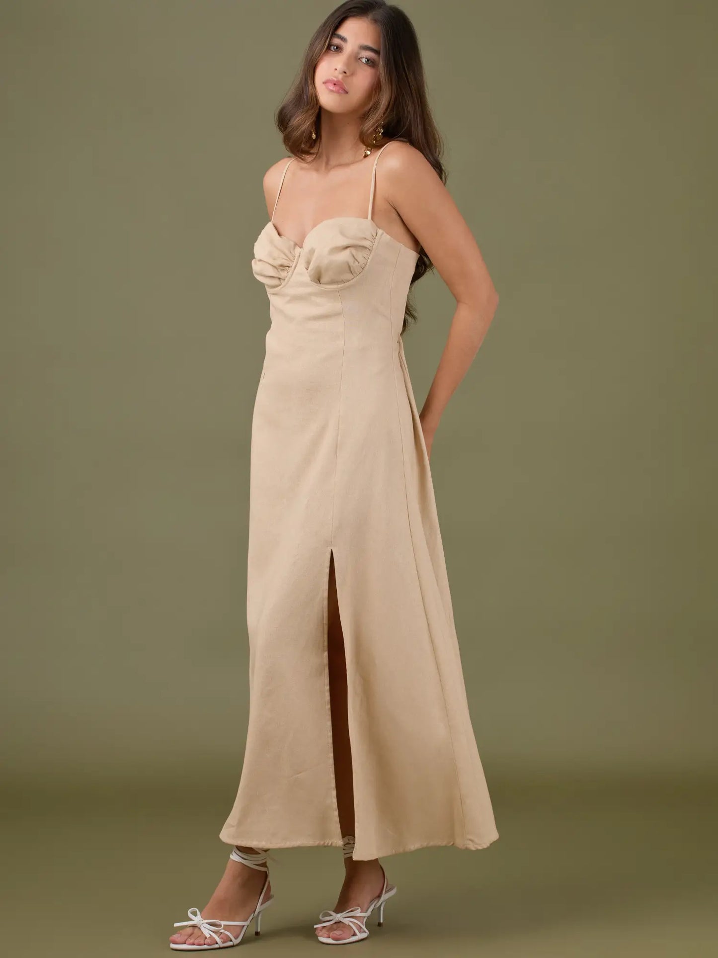 Vestido Largo Gilda Crema