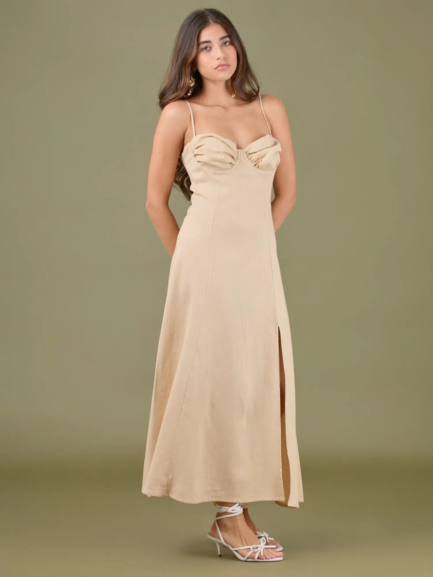 Vestido Largo Gilda Crema