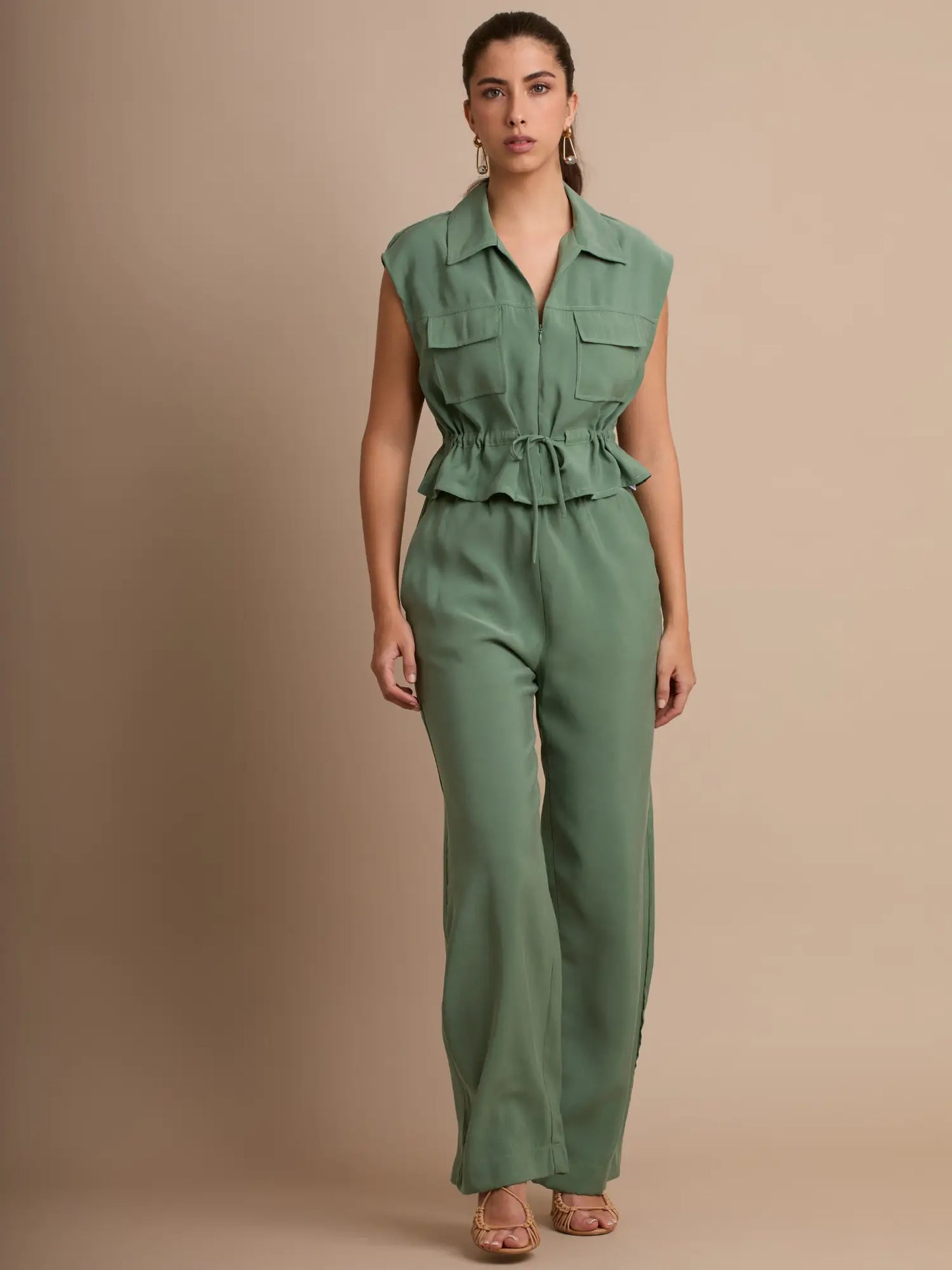 Pantalon Largo Carlina Olivo