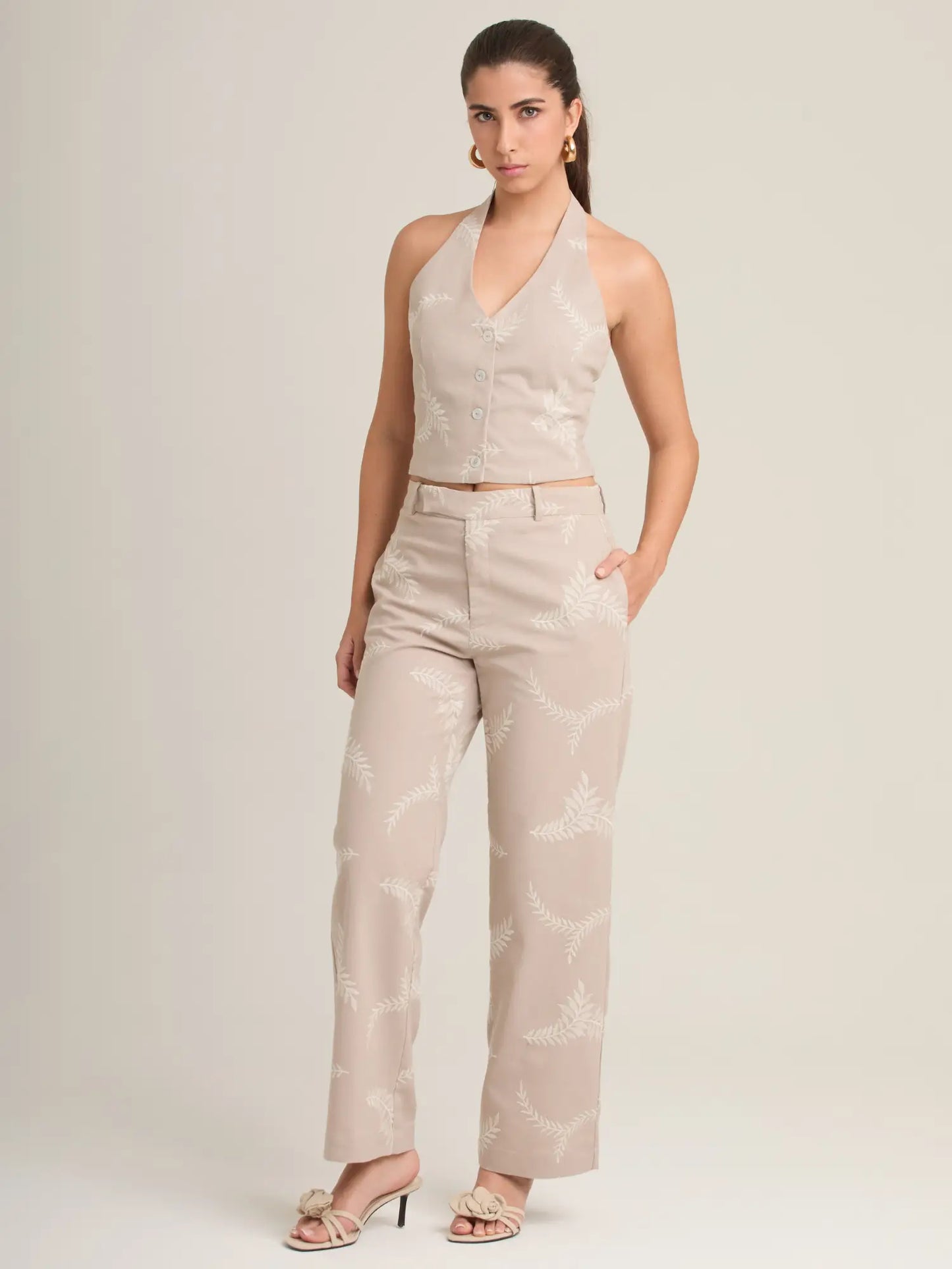 Pantalon Largo Petalo Sand