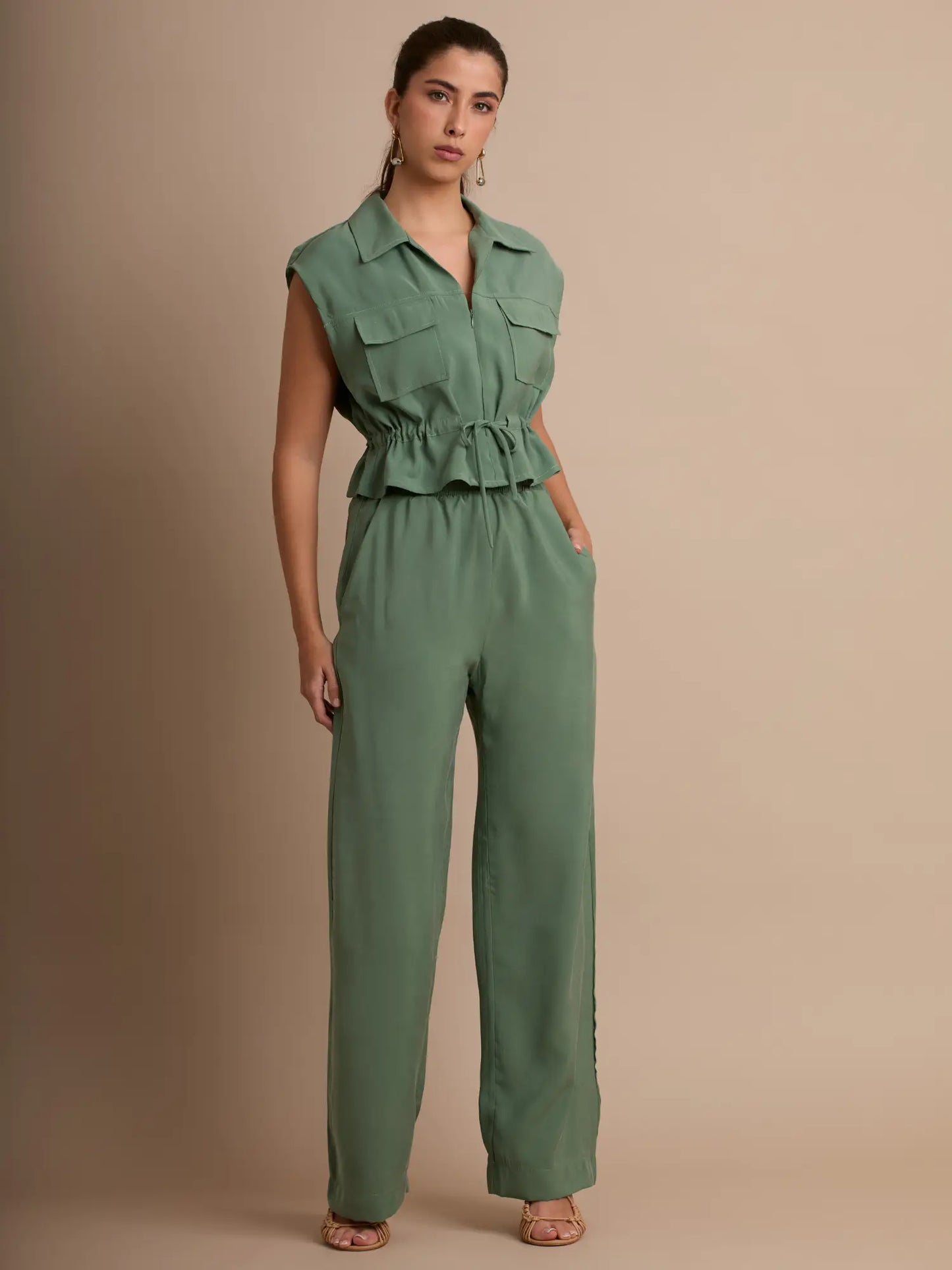 Pantalon Largo Carlina Olivo