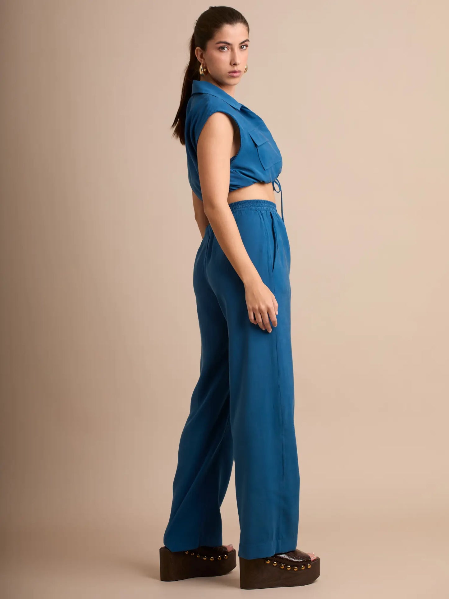 Pantalon Largo Carlina Petroleo