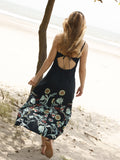 Vestido Largo Albahaca Navy
