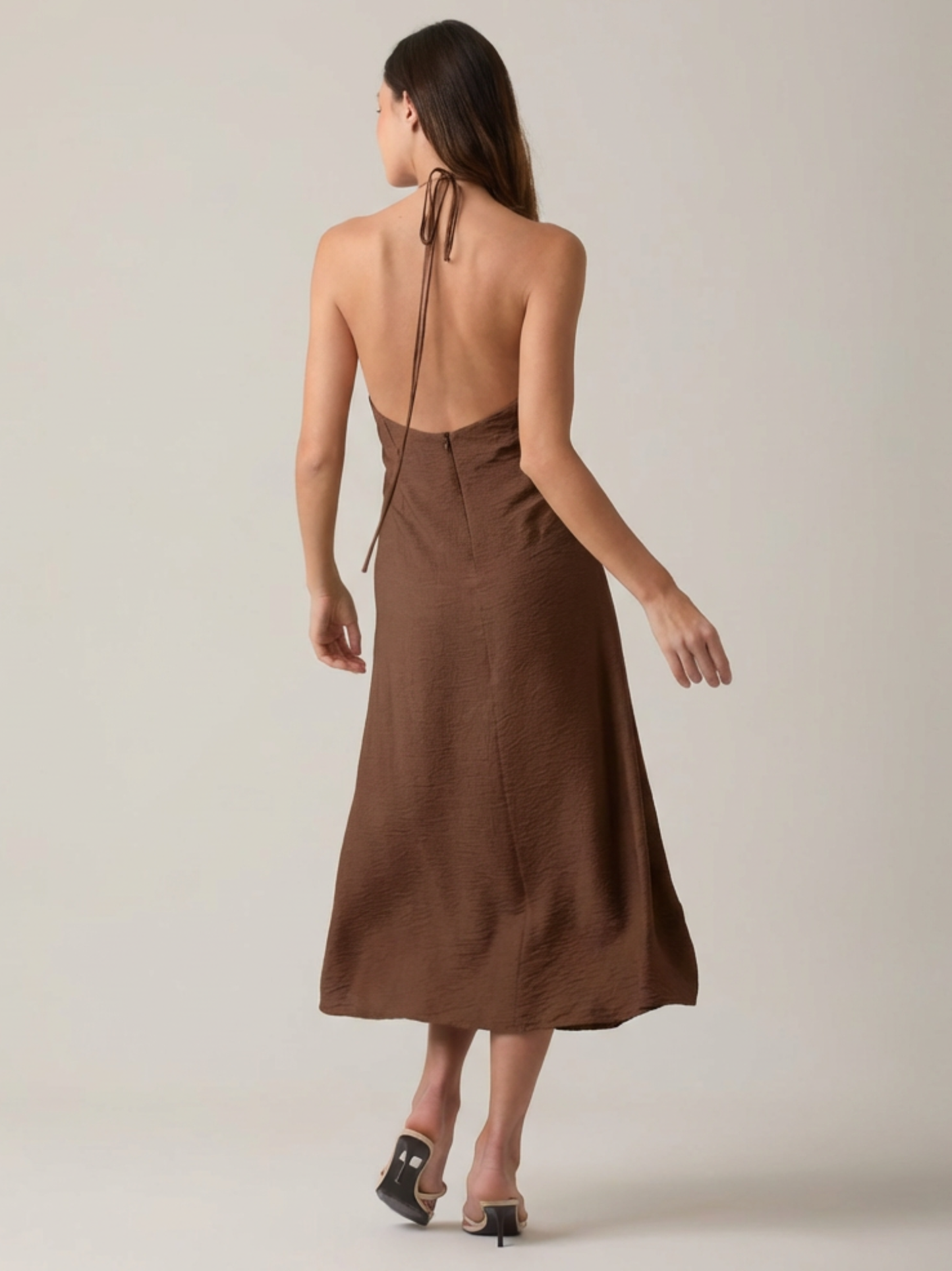 Vestido Largo Egemona Chocolate