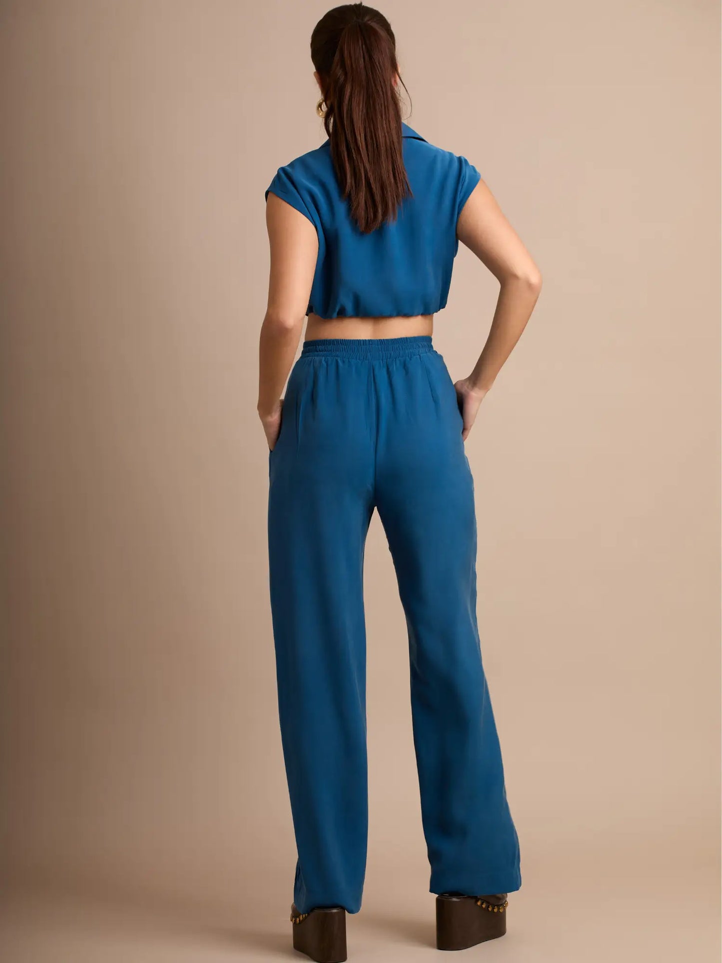 Pantalon Largo Carlina Petroleo