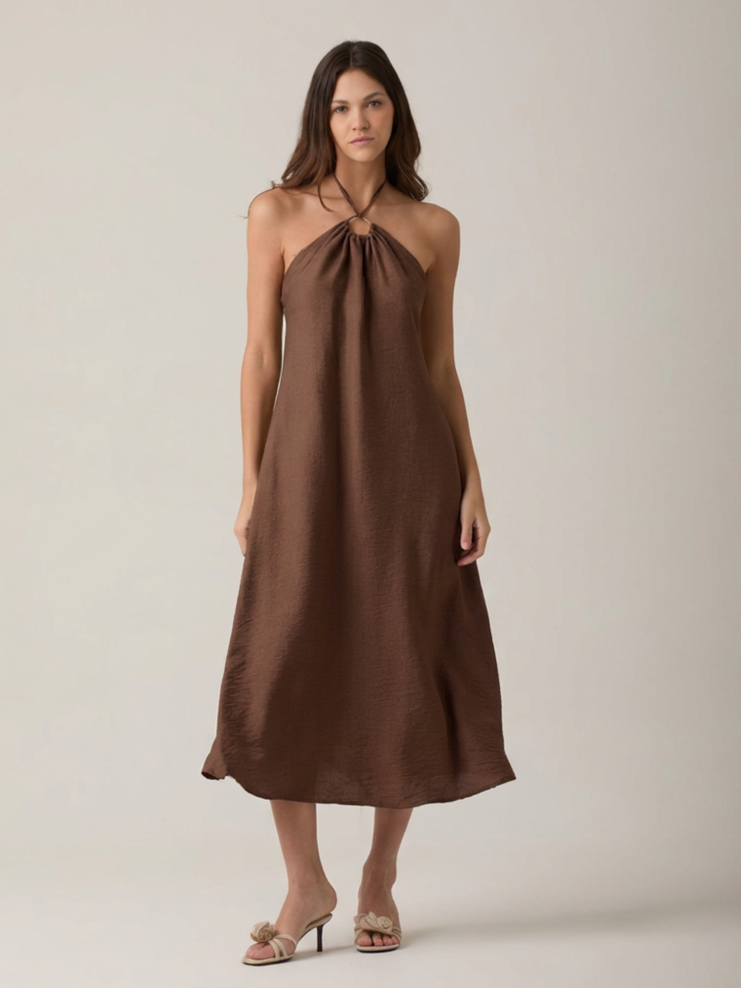 Vestido Largo Egemona Chocolate