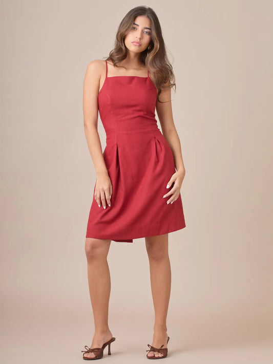 Vestido Corto Narumi Vino