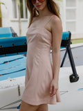 Vestido Corto Rebecca Rosa