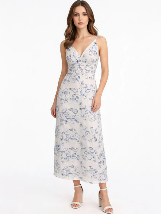 Vestido Largo Briseida Azul