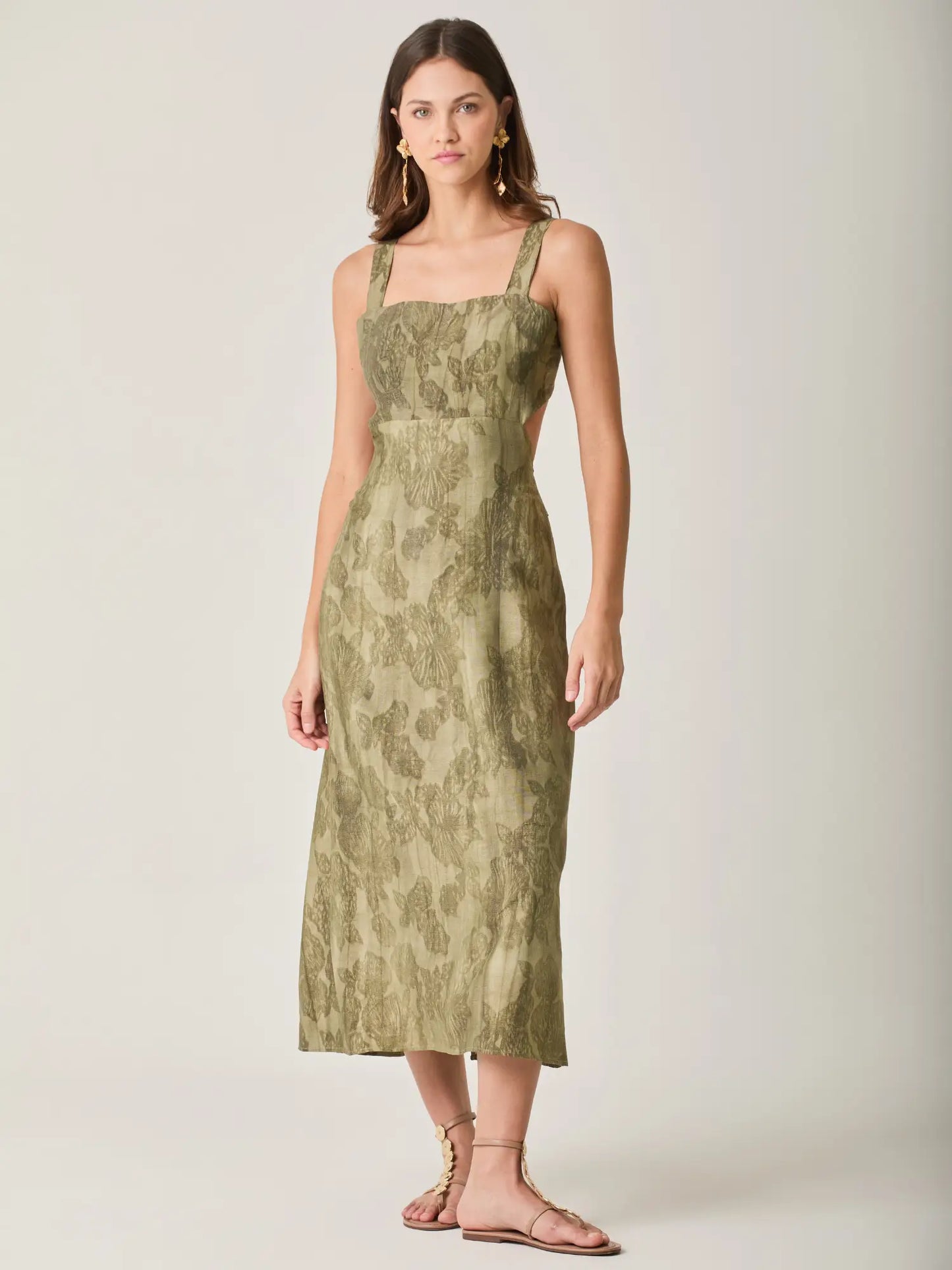 Vestido Largo Mumara Olivo