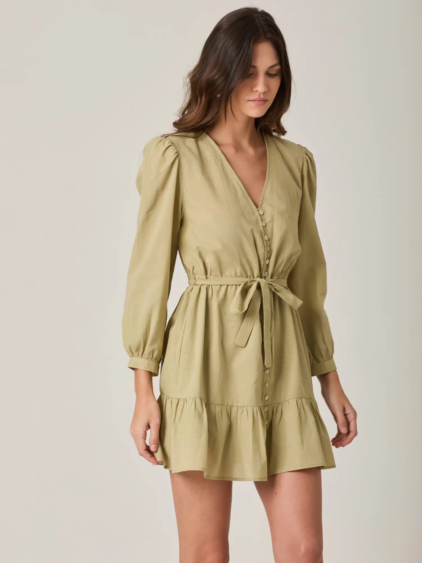 Vestido Corto Albania Olivo