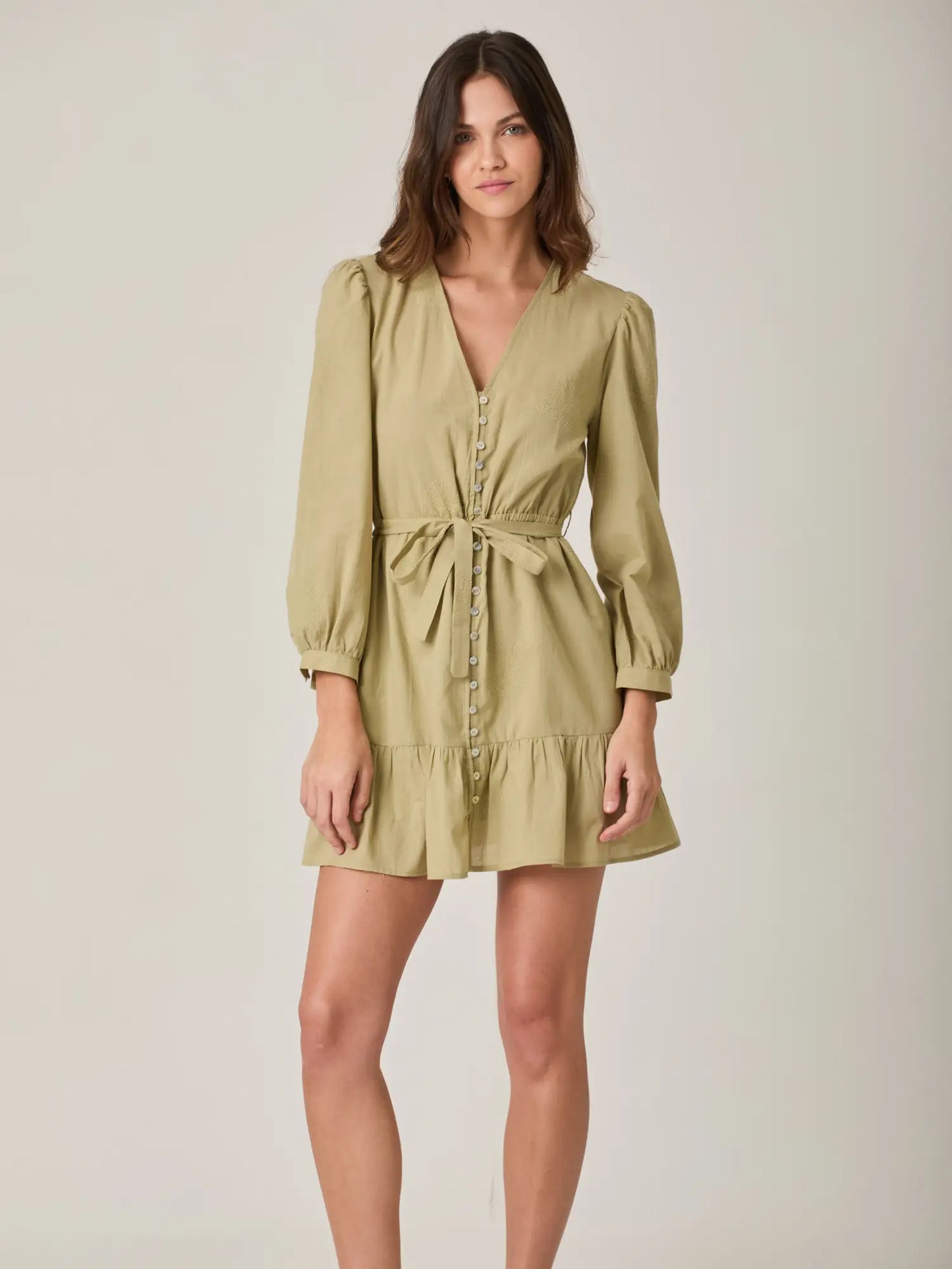 Vestido Corto Albania Olivo