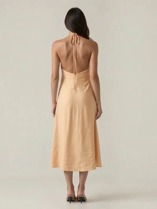 Vestido Largo Egemona Vainilla