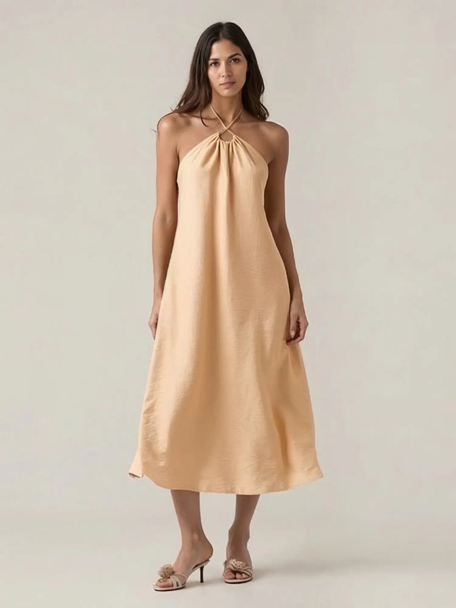 Vestido Largo Egemona Vainilla