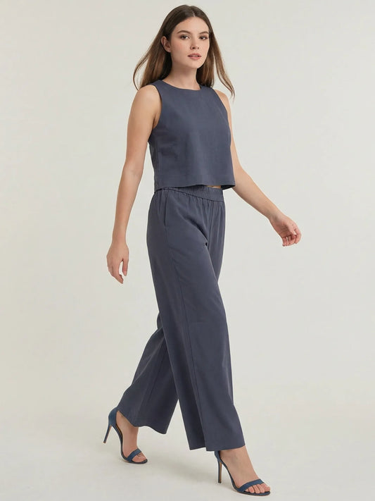 Pantalon Largo Soria Gris Oscuro