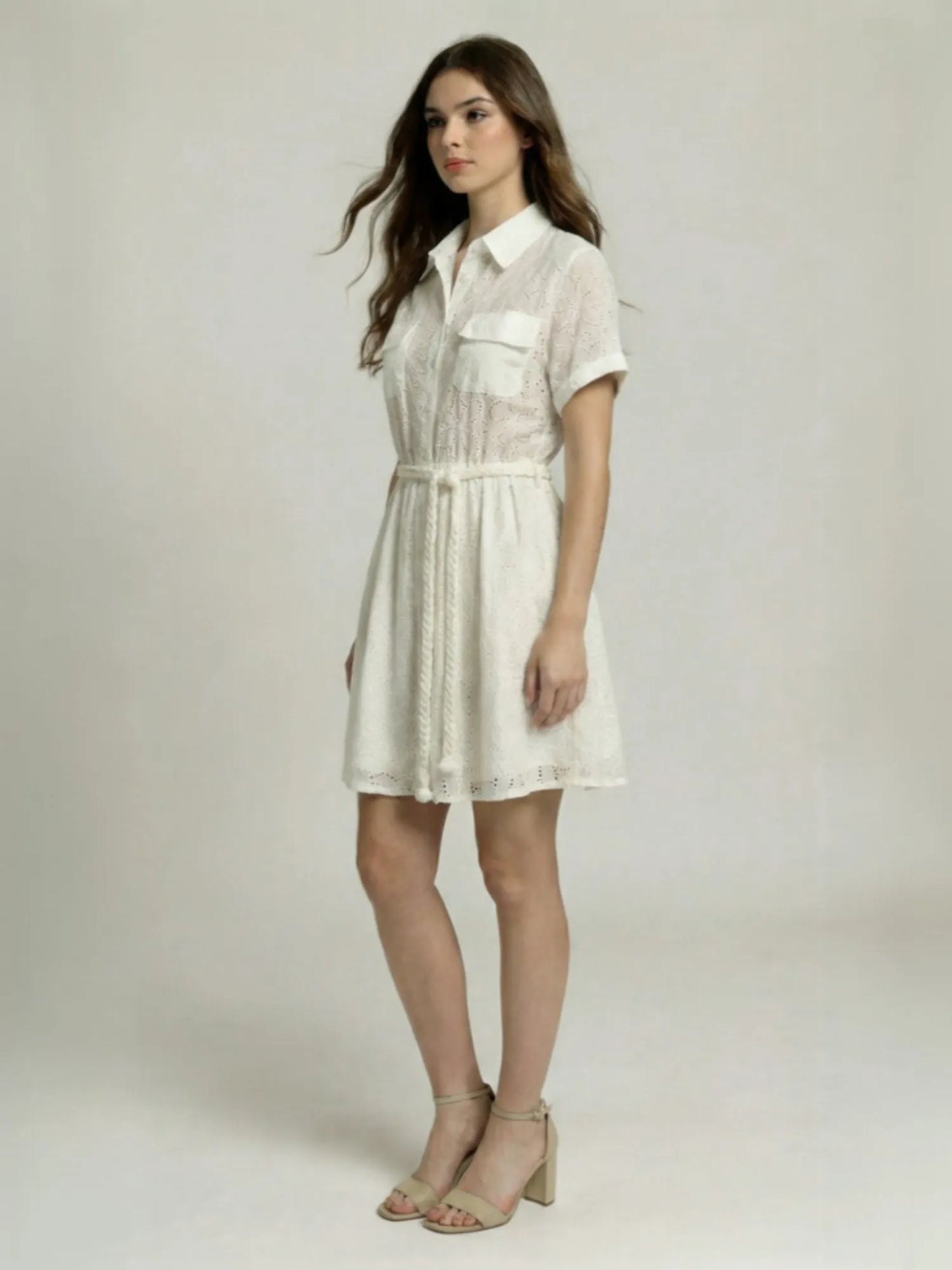 Vestido Corto Naga Blanco