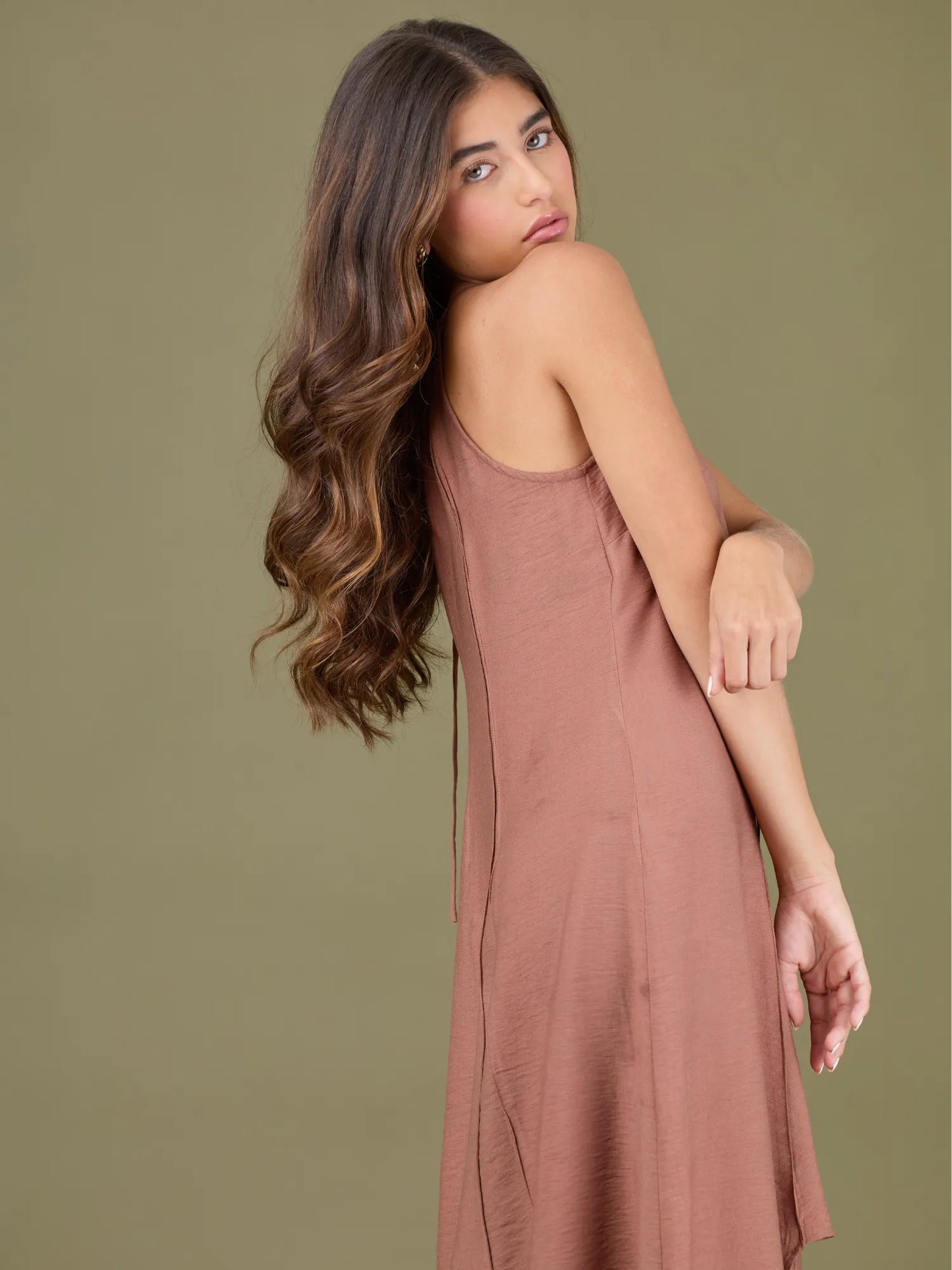 Vestido Largo Saldana Cafe