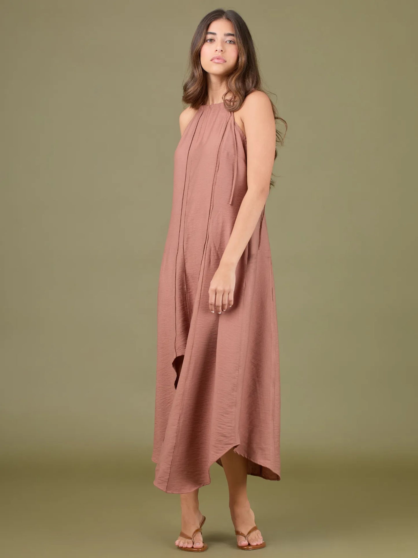 Vestido Largo Saldana Cafe