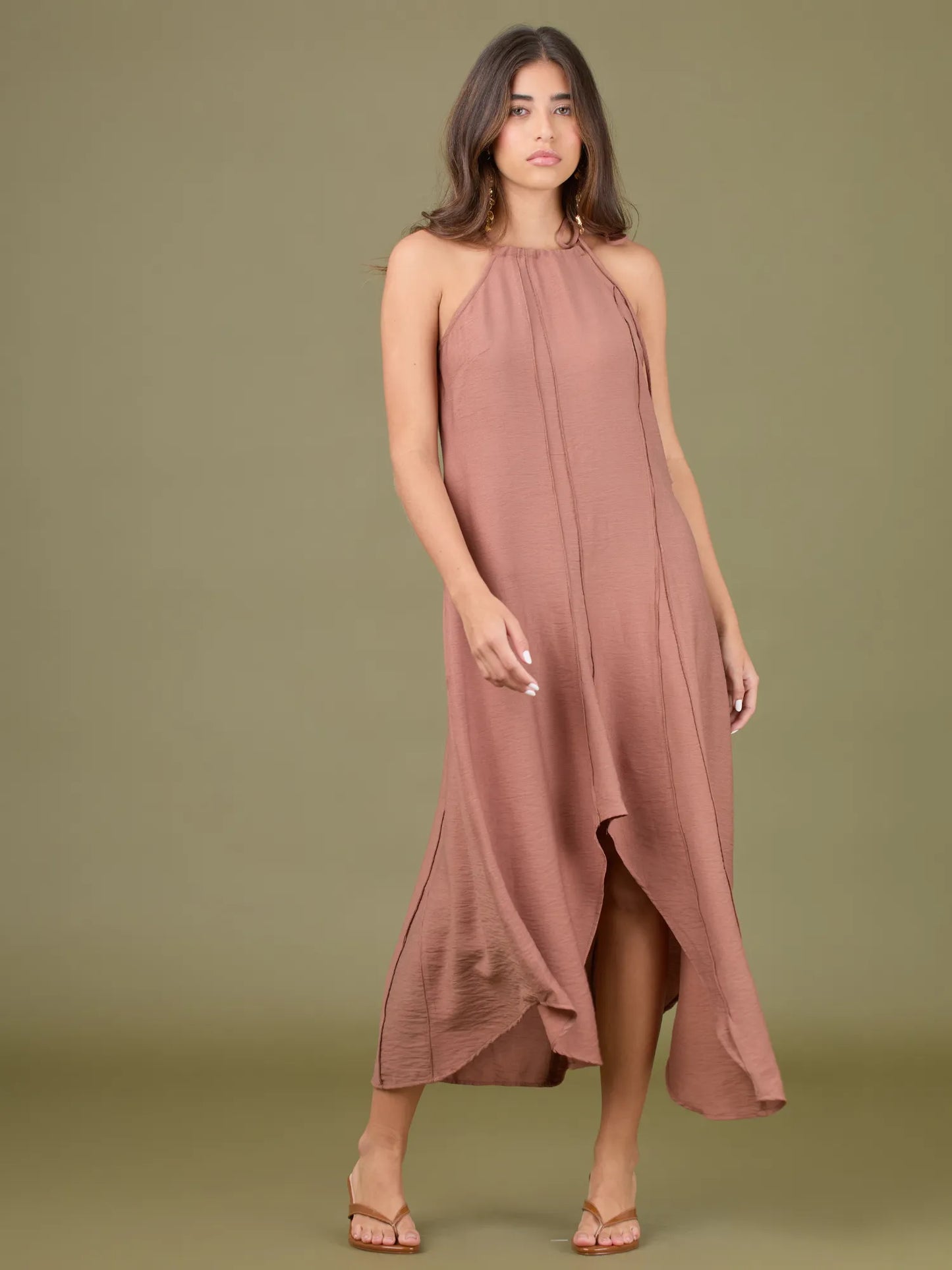 Vestido Largo Saldana Cafe