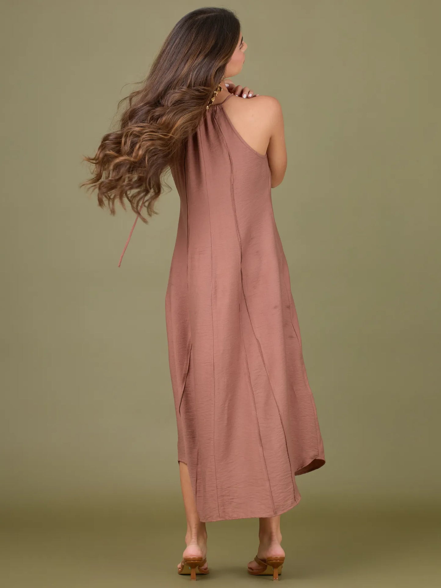 Vestido Largo Saldana Cafe